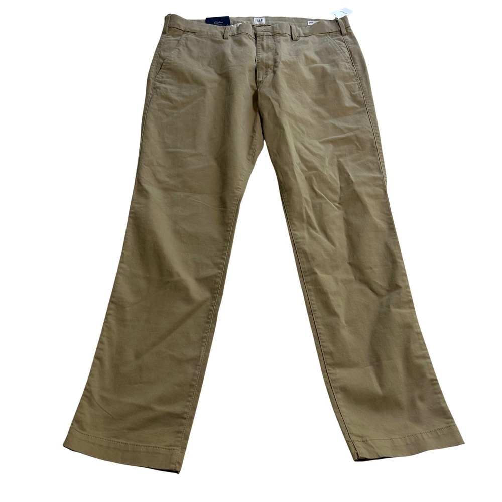GAP Mens GapFlex Skinny Chino Pants Khaki Tan Beige‎ 36x30 NWT 486980-02-1